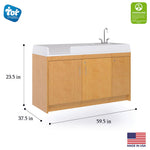 Tot Mate Baby Changing Table with Sink and Locking Storage 59.5