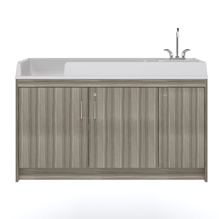 Tot Mate Baby Changing Table with Sink and Locking Storage 59.5"W x 23.5"D x 37.5"H (TOT - TMU401A) - SchoolOutlet