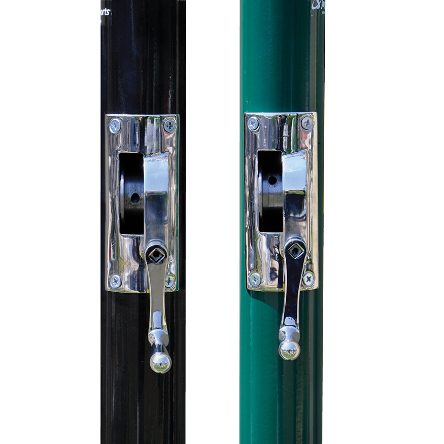 Jaypro Sports Outdoor Tennis Posts 2.875" Round Steel Pipe with Internal Winch Pair (JPS-TP278XX)