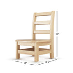Foundations - Little Innovator Hardwood Ladder Back Chairs, 8
