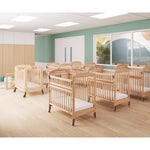 Foundations - Next Gen Serenity SafeReach Side Gate Compact Crib - Mirrored (One End) Natural (FOU-2543040)