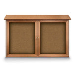 United Visual Double-Door Corkboard Outdoor Message Center, 45