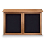 United Visual Double-Door Corkboard Outdoor Message Center, 45