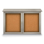 United Visual Double-Door Corkboard Outdoor Message Center, 45