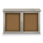 United Visual Double-Door Corkboard Outdoor Message Center, 45