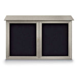 United Visual Double-Door Corkboard Outdoor Message Center, 45