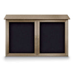 United Visual Double-Door Corkboard Outdoor Message Center, 45