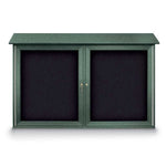 United Visual Double-Door Corkboard Outdoor Message Center, 45