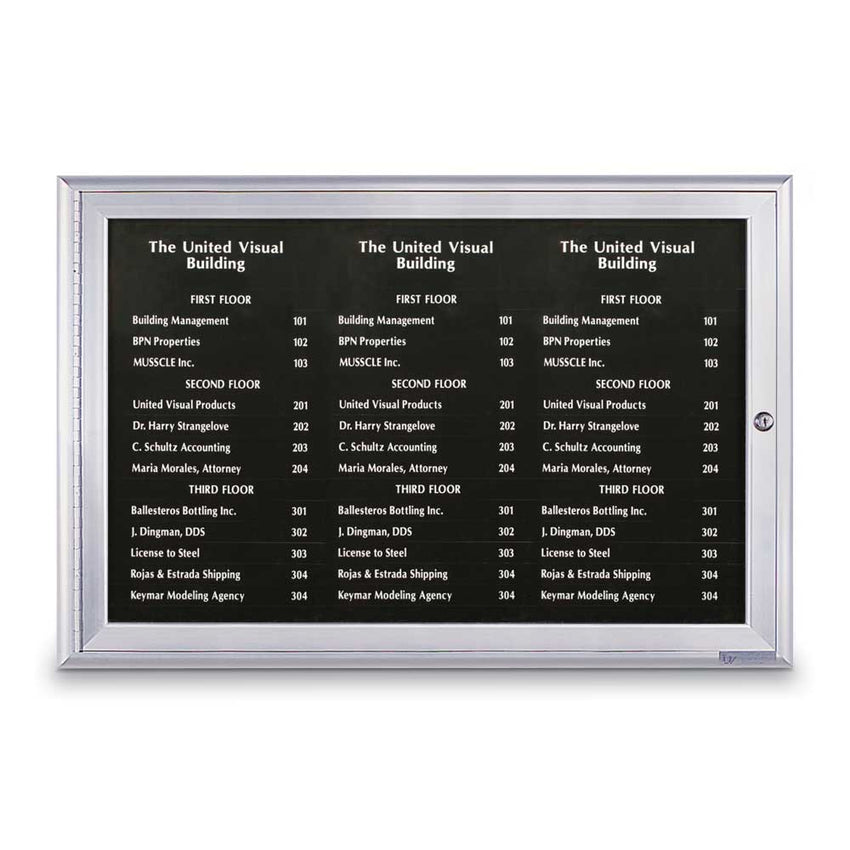 United Visual Magnetic Strip Directory Board, 36" W x 24" H (UVP - UV10006) - SchoolOutlet