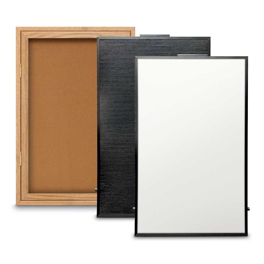 United Visual Three - in - One Combo Board w/ Wood Frame (UVP - UV31031) - SchoolOutlet