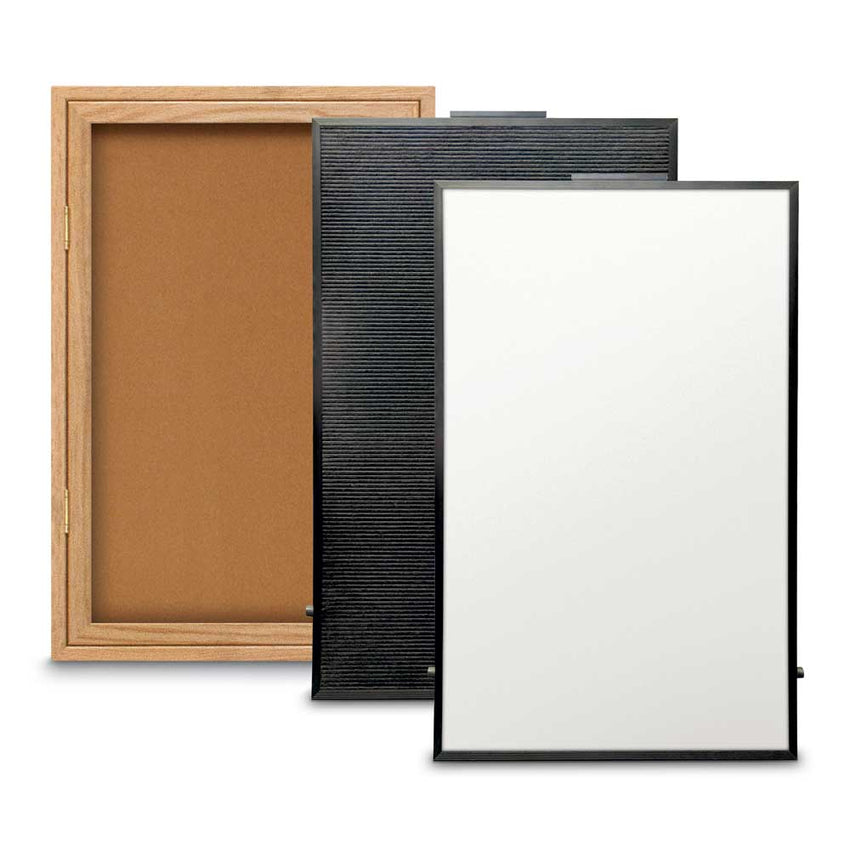 United Visual Three - in - One Combo Board w/ Wood Frame (UVP - UV31031) - SchoolOutlet