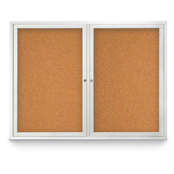United Visual Outdoor/Indoor Enclosed Bulletin Board w/ Two Doors, 48" W x 36" H (UVP-UV404)