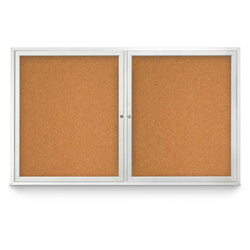United Visual Outdoor/Indoor Enclosed Bulletin Board w/ Two Doors, 60" W x 36" H (UVP-UV405)