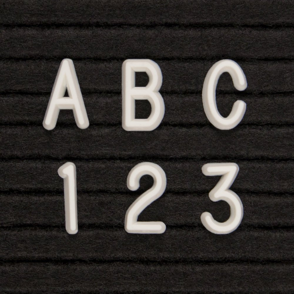 United Visual Plastic Letter Box Set w/ Helvetica Letters, 1/2" (UVP - UV52307) - SchoolOutlet