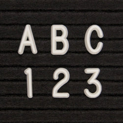 United Visual Plastic Letter Box Set w/ Helvetica Letters, 1/2" (UVP-UV52307)
