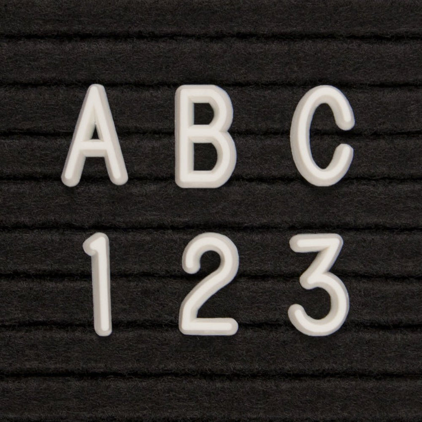 United Visual Plastic Letter Box Set w/ Helvetica Letters, 1/2" (UVP - UV52307) - SchoolOutlet