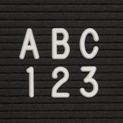 United Visual Plastic Letter Box Set w/ Helvetica Letters, 1" (UVP-UV52309)