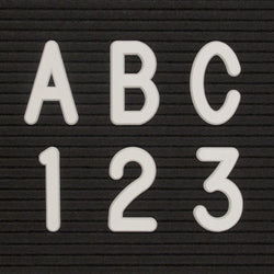 United Visual Plastic Letter Box Set w/ Helvetica Letters, 2" J14 (UVP-UV52310)