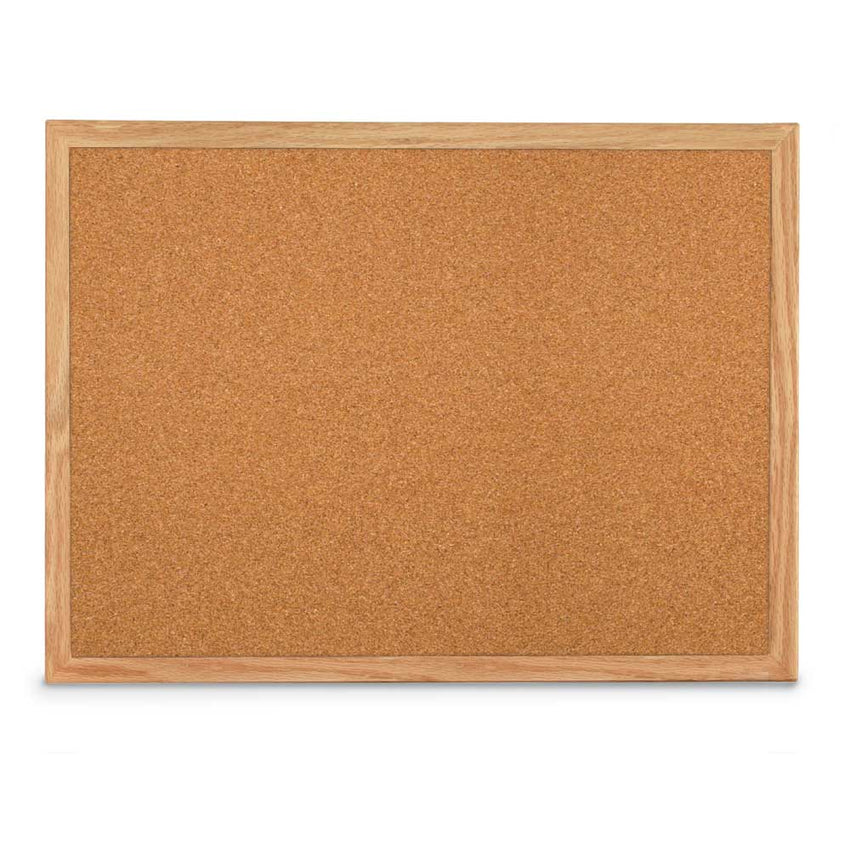 United Visual Oak - Framed Bulletin Board, 24" W x 18" H - Light Oak Finish (UVP - UV6010AK) - SchoolOutlet
