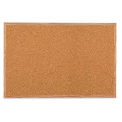 United Visual Oak-Framed Bulletin Board, 36" W x 24" H - Walnut Finish (UVP-UV6020AK)