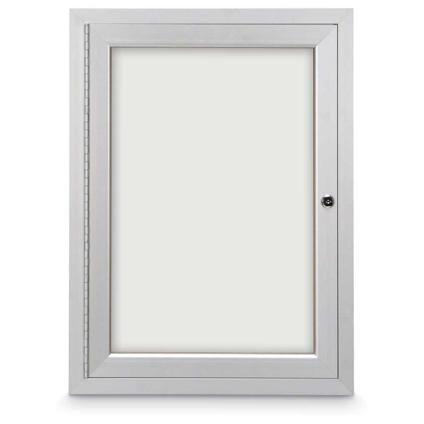 United Visual Outdoor Enclosed Dry Erase Board w/ One Door, 18" W x 24" H (UVP - UV850W) - SchoolOutlet
