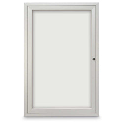 United Visual Indoor Enclosed Dry Erase Board w/ Traditional Frame & One Door, 2' W x 3' H (UVP-UV851)