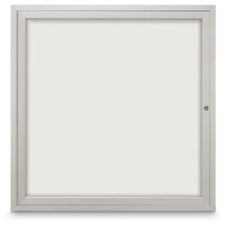 United Visual Indoor Enclosed Dry Erase Board w/ Traditional Frame & One Door, 36" W x 36" H (UVP-UV852)