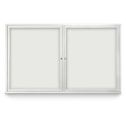 United Visual Outdoor Enclosed Dry Erase Board w/ Two Doors, 5' W x 3' H (UVP-UV854W)