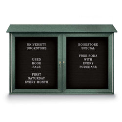 United Visual Double-Door Letterboard Outdoor Message Center, 45" W x 30" H (UVP-UVDD4530LB)