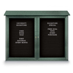 United Visual Double-Door Letterboard Outdoor Message Center, 45" W x 36" H (UVP-UVDD4536LB)