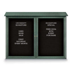 United Visual Double-Door Letterboard Outdoor Message Center, 52" W x 40" H (UVP-UVDD5240LB)