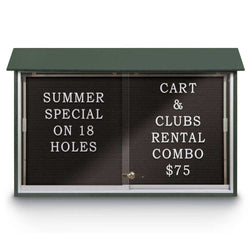 United Visual Sliding Door Letterboard Outdoor Message Center, 45" W x 30" H (UVP-UVMC4530LB)