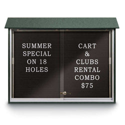 United Visual Sliding Door Letterboard Outdoor Message Center, 45" W x 36" H (UVP-UVMC4536LB)