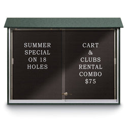 United Visual Sliding Door Letterboard Outdoor Message Center, 52" W x 40" H (UVP-UVMC5240LB)