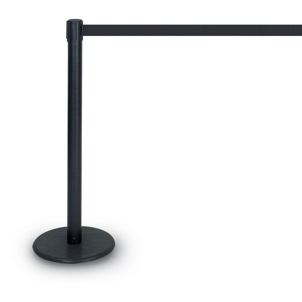 United Visual Dynasty Series Belt Stanchion - Black Post, 12' L Belt (UVP - UVP1500S12 - L7) - SchoolOutlet
