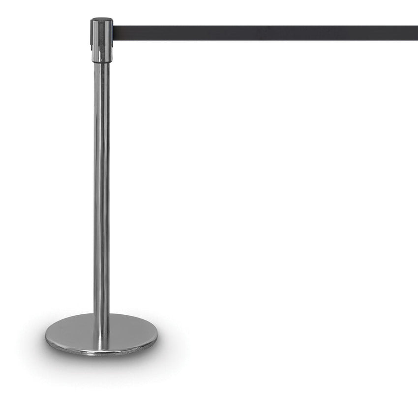 United Visual Presidential Series Belt Stanchion - Chrome Post, 7' L Belt (UVP - UVP1701S7 - L7) - SchoolOutlet