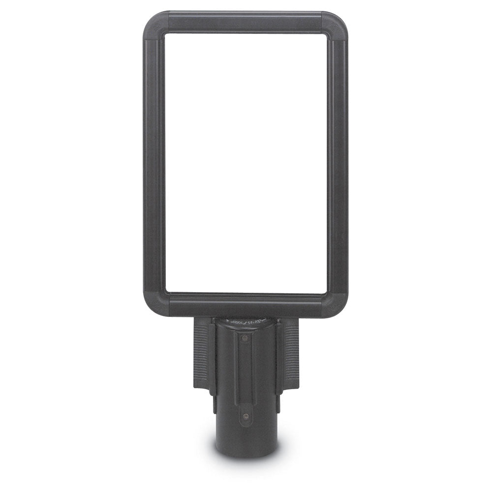 United Visual Radius Plastic Sign Frame for Belt Stanchion, 7" x 11" (UVP - UVPR2701) - SchoolOutlet