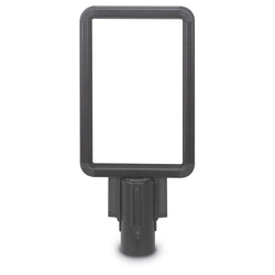 United Visual Radius Plastic Sign Frame for Belt Stanchion, 7" x 11" (UVP-UVPR2701)