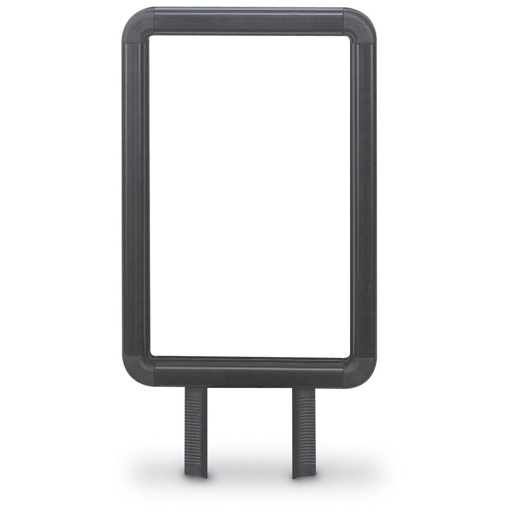 United Visual Radius Plastic Sign Frame for Belt Stanchion, 9" x 12" (UVP - UVPR2701A) - SchoolOutlet