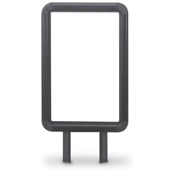 United Visual Radius Plastic Sign Frame for Belt Stanchion, 9" x 12" (UVP-UVPR2701A)