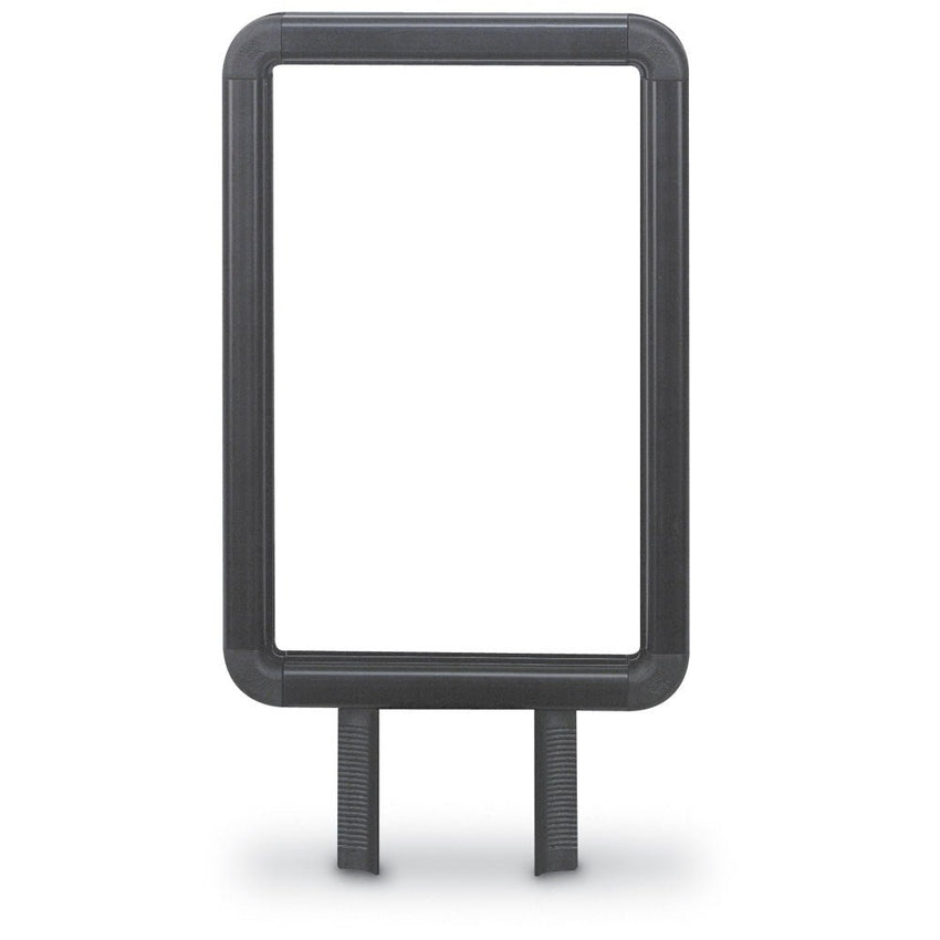United Visual Radius Plastic Sign Frame for Belt Stanchion, 9" x 12" (UVP - UVPR2701A) - SchoolOutlet