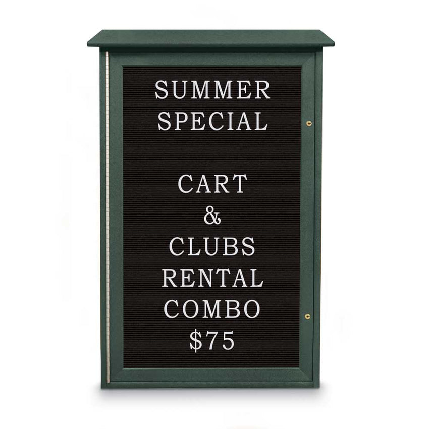 United Visual Single - Door Letterboard Outdoor Message Center, 26" W x 42" H (UVP - UVSD4226LB) - SchoolOutlet