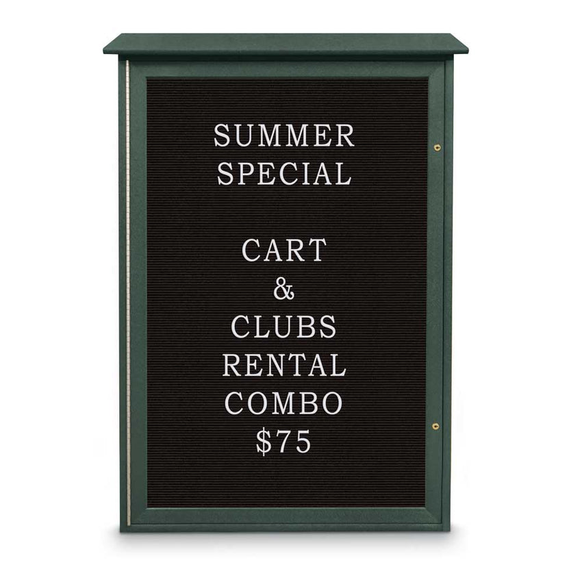United Visual Single - Door Letterboard Outdoor Message Center, 32" W x 48" H (UVP - UVSD4832LB) - SchoolOutlet