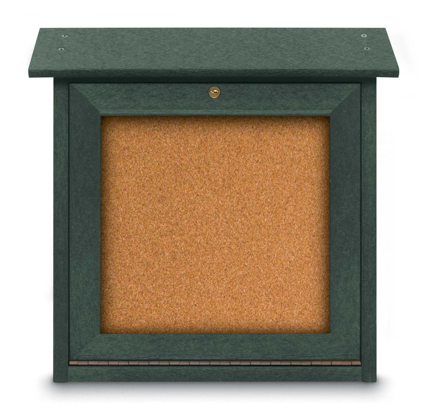 United Visual Mini Corkboard Outdoor Message Center, 18" W x 18" H (UVP - UVSM1818) - SchoolOutlet