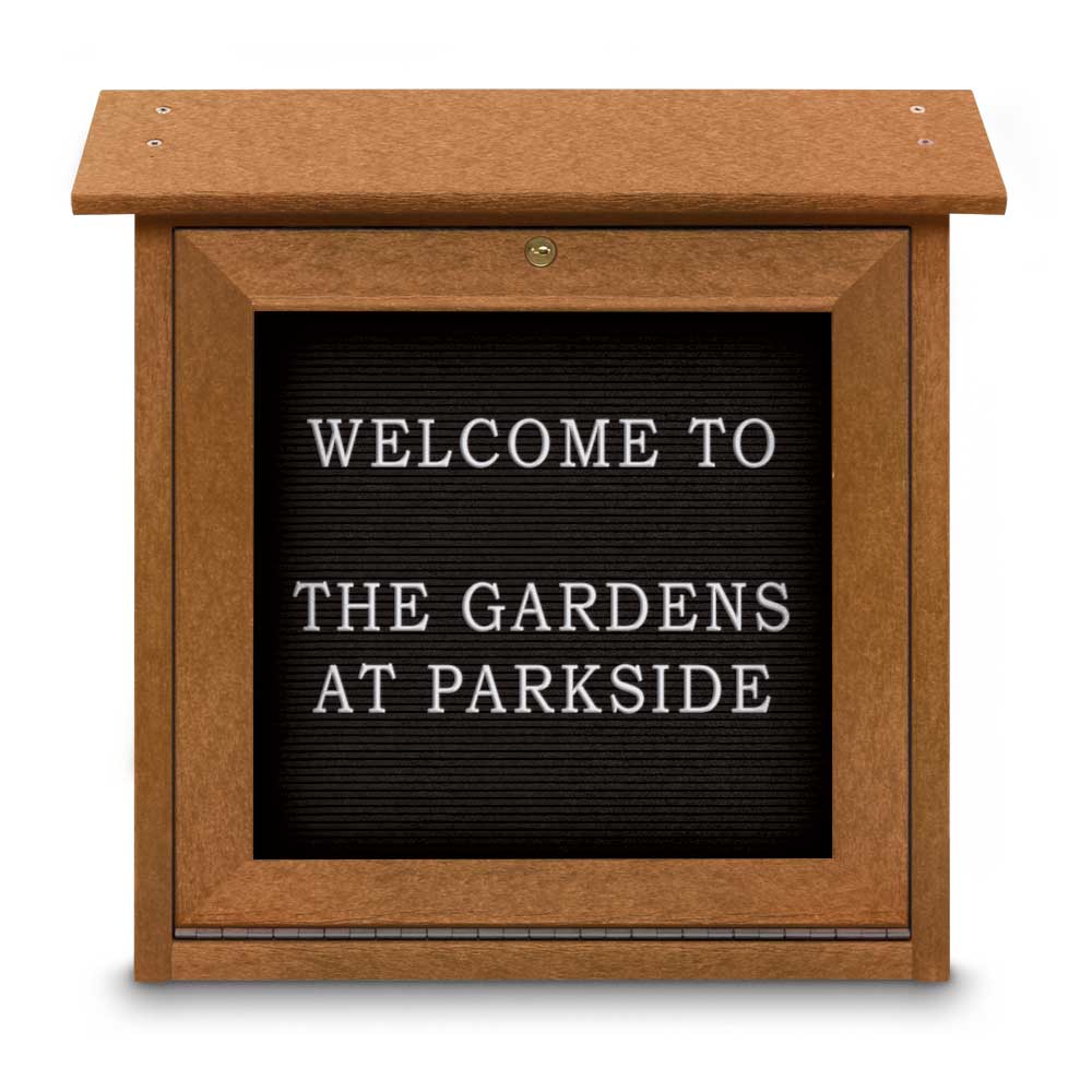 United Visual Mini Letterboard Outdoor Message Center, 18" W x 18" H (UVP - UVSM1818LB) - SchoolOutlet