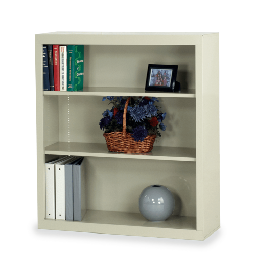 Virco BCM3642 - Metal Bookcase, Three Shelves - 36"W x 42"H x 12"D (Virco BCM3642)