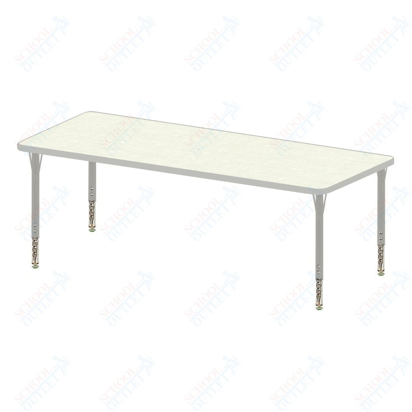 USA Capitol 24" x 54" Rectangle Activity Table Adjustable Height 23" - 31" (2454SE) - SchoolOutlet
