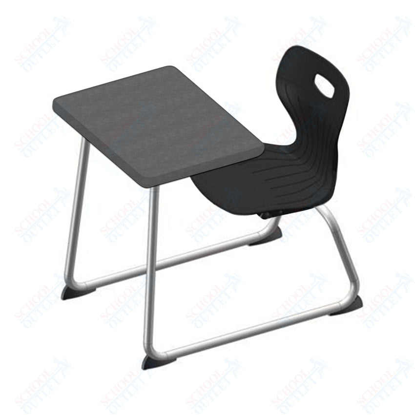 USA Capitol Euroflex 16" Seat Height Sled Combo Desks with Hard Palstic Top, no Bookrack (USC - 3006HP) - SchoolOutlet