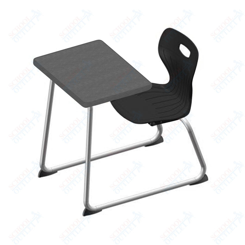 USA Capitol Euroflex 14" Seat Height Sled Combo Desks with Book Basket Hard Palstic Top (USC - 3014HP) - SchoolOutlet