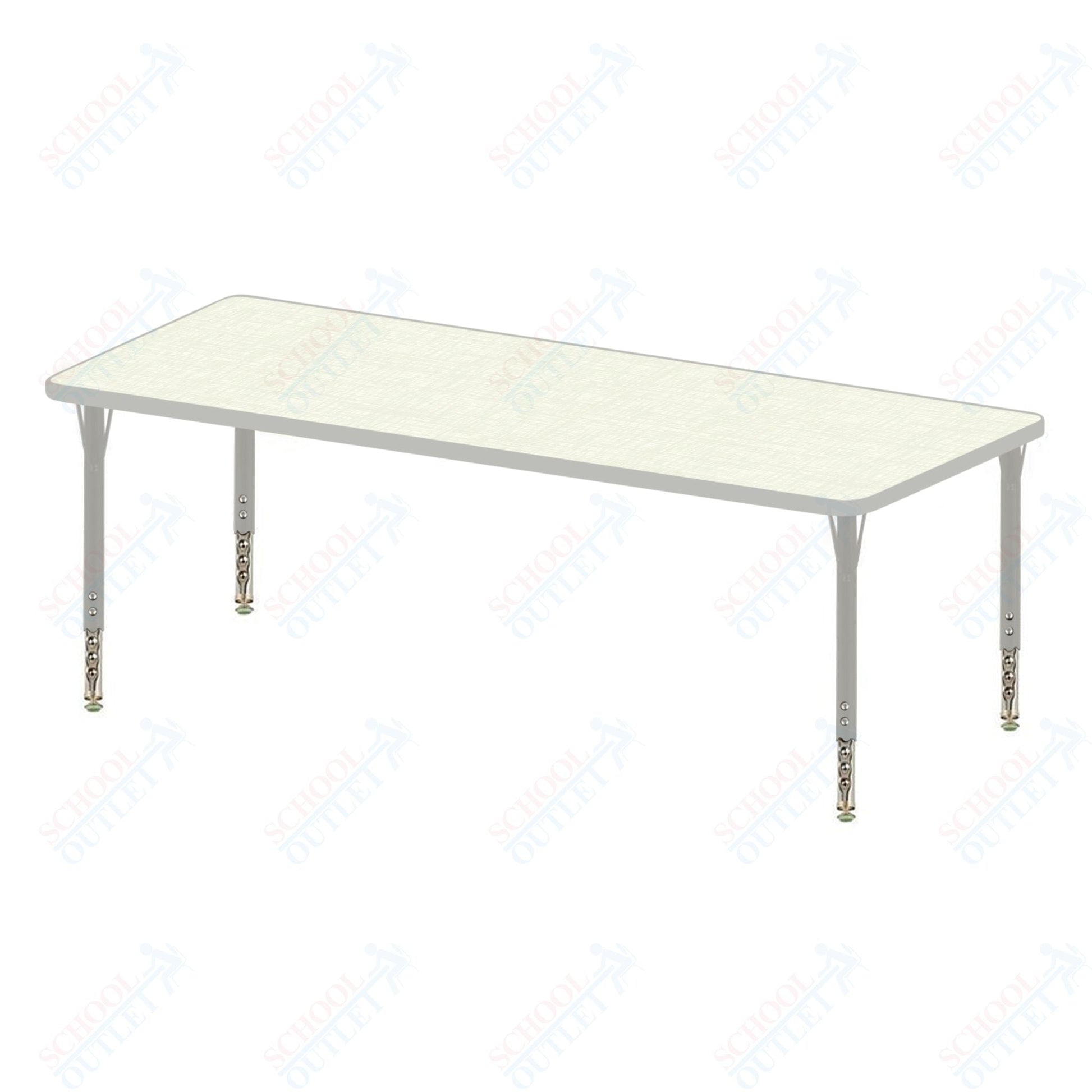 USA Capitol 30" x 36" Rectangle Activity Table Adjustable Height 23" - 31" (3036SE) - SchoolOutlet